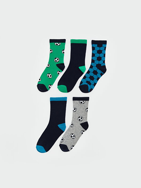 LCW Kids Printed Boys' Ankle Socks 5-Pack
