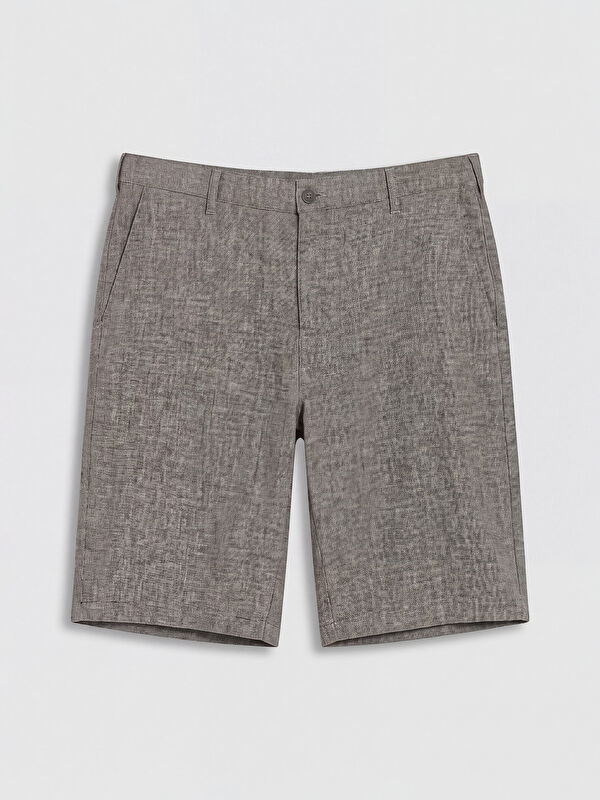 LCWAIKIKI Classic Regular Fit Keten Karışmlı Erkek Şort