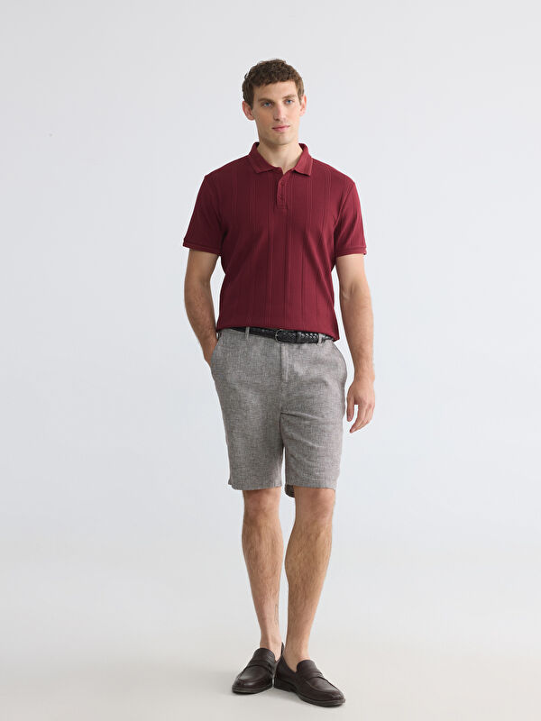 LCWAIKIKI Classic Regular Fit Keten Karışmlı Erkek Şort