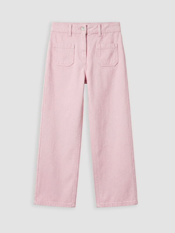LCW Kids Pantalon large en gabardine pour filles