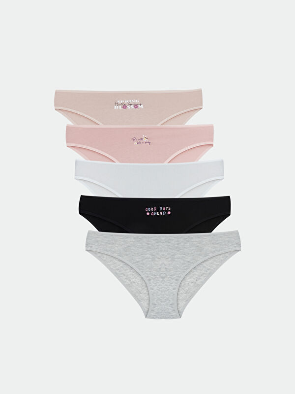 LCW Young Printed Bikini Briefs 5 Pieces
