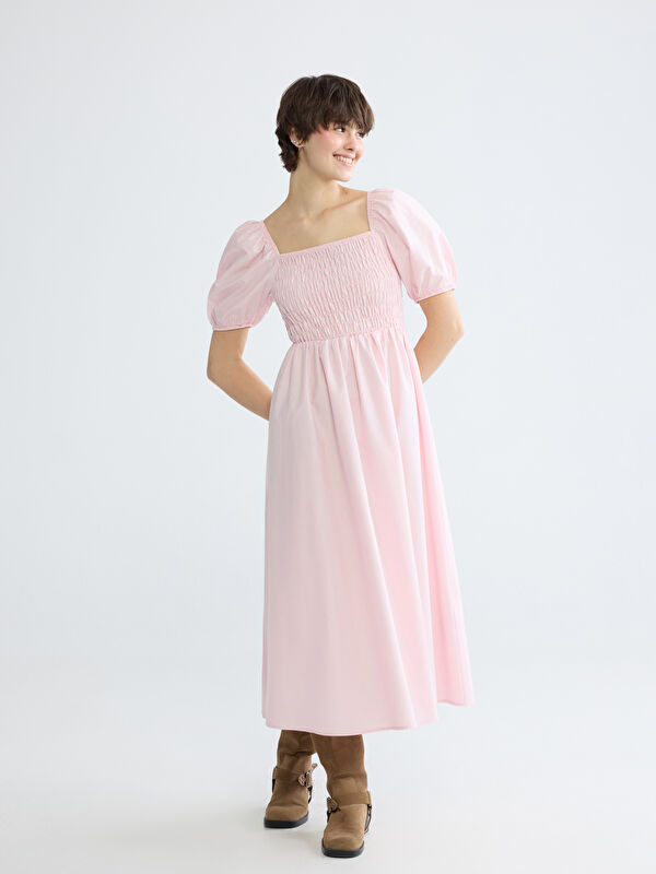 XSIDE Square Neck Poplin Dress