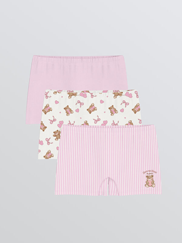 LCW Kids Baskılı Kız Çocuk Boxer 3'lü