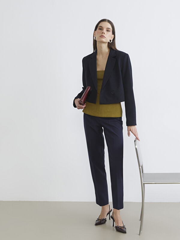 LCW Vision Pantalon Cigarette Plissé Taille Haute pour Femmes