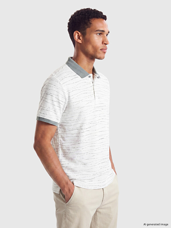 LCW Vision Polo Yaka Desenli Erkek Tişört