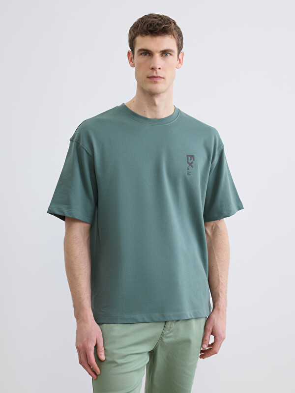 LCW Vision Crew Neck Printed Jersey Men's T-Shirt