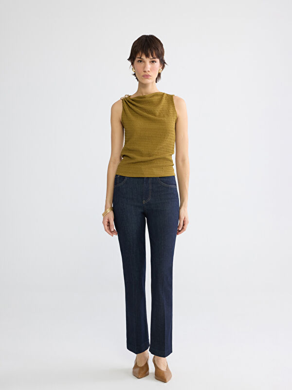 LCW Jeans Crop Flare Kadın Jean Pantolon