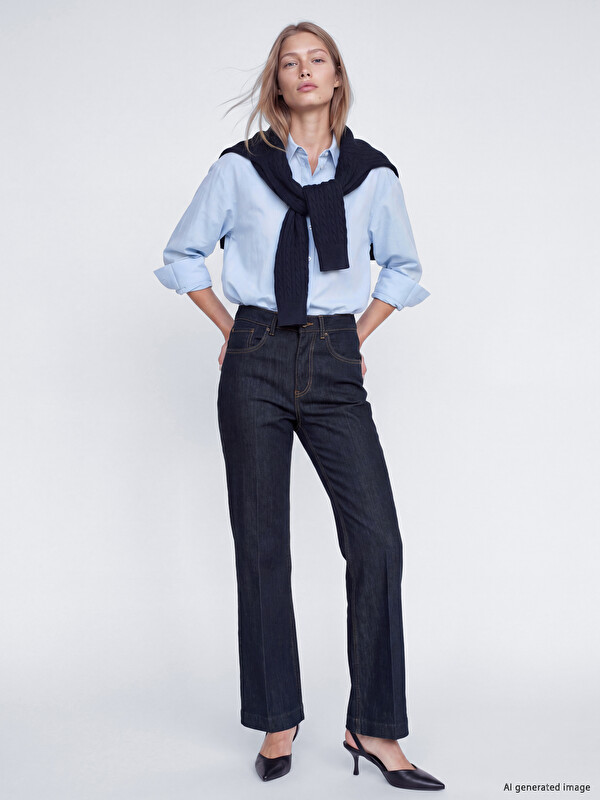 LCW Jeans Crop Flare Kadın Jean Pantolon