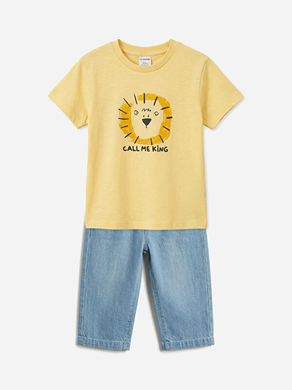 LCW baby Ensemble Jean et T-Shirt pour Bébé Garçon