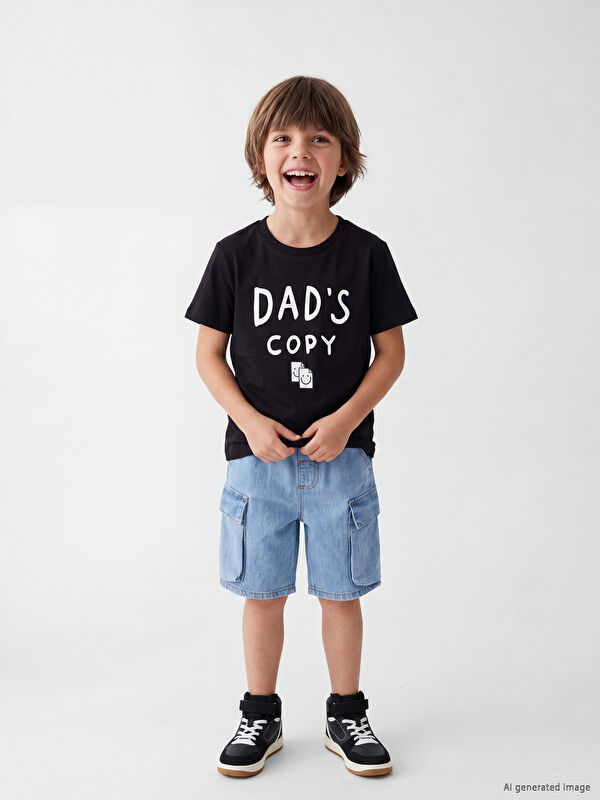 LCW Kids Baskılı Erkek Çocuk Tişört