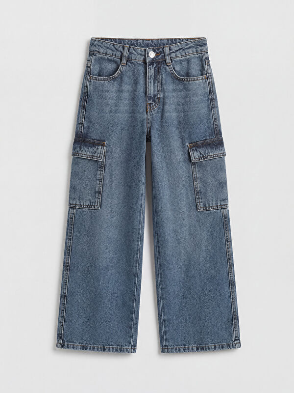LCW Kids Wideleg Girls' Cargo Jeans