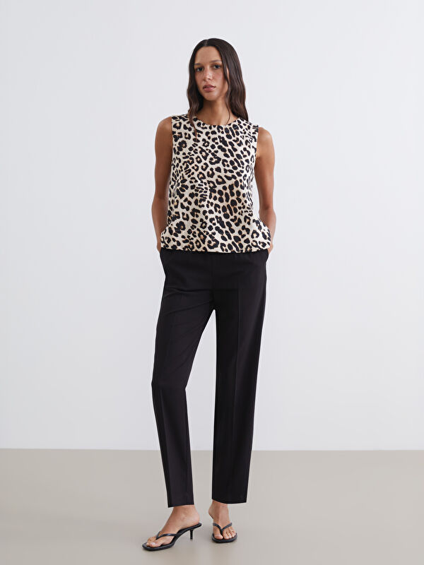 LCW Vision Pantalon Carotte Femme avec Taille Élastique