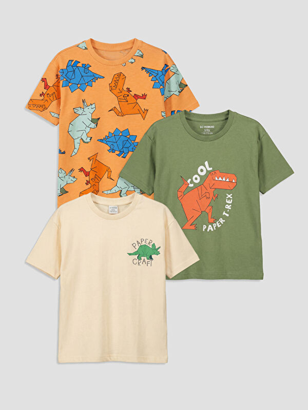 LCW Kids Printed Boys' T-Shirt 3-Pack