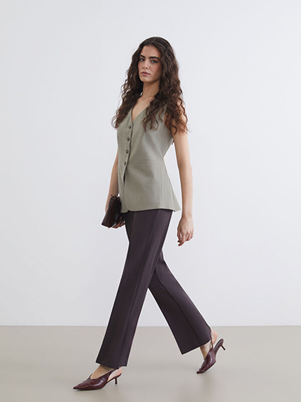 LCW Vision High-Waisted Flare Trousers