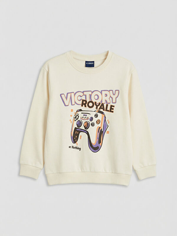 LCW Kids Sweat-shirt Garçon Imprimé Console de Jeu