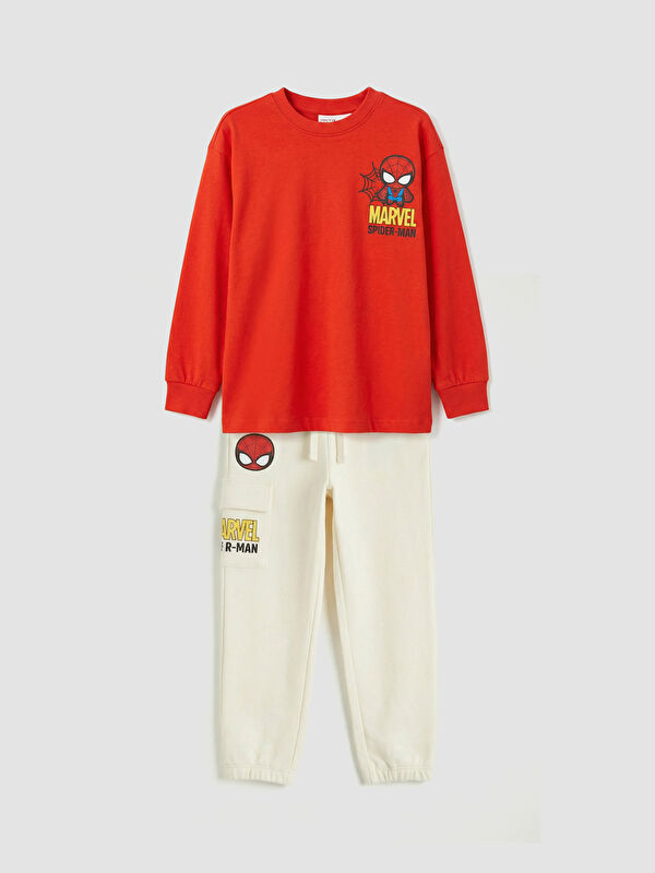 LCW Kids Sweat-shirt et pantalon de survêtement garçon imprimé Spider-Man