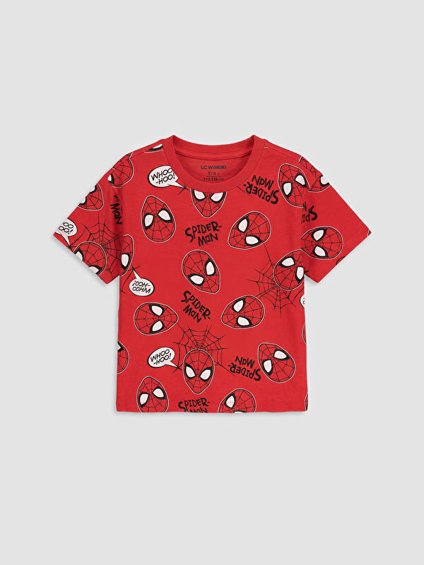 LCW Kids Crew Neck Spider-Man Printed Boys' T-Shirt
