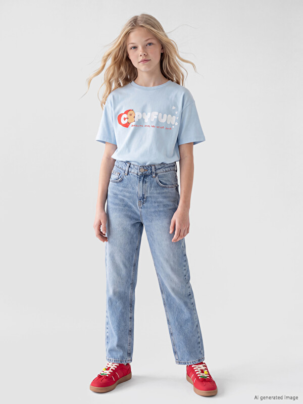 LCW Kids Elasticated Waist Girls' Jeans