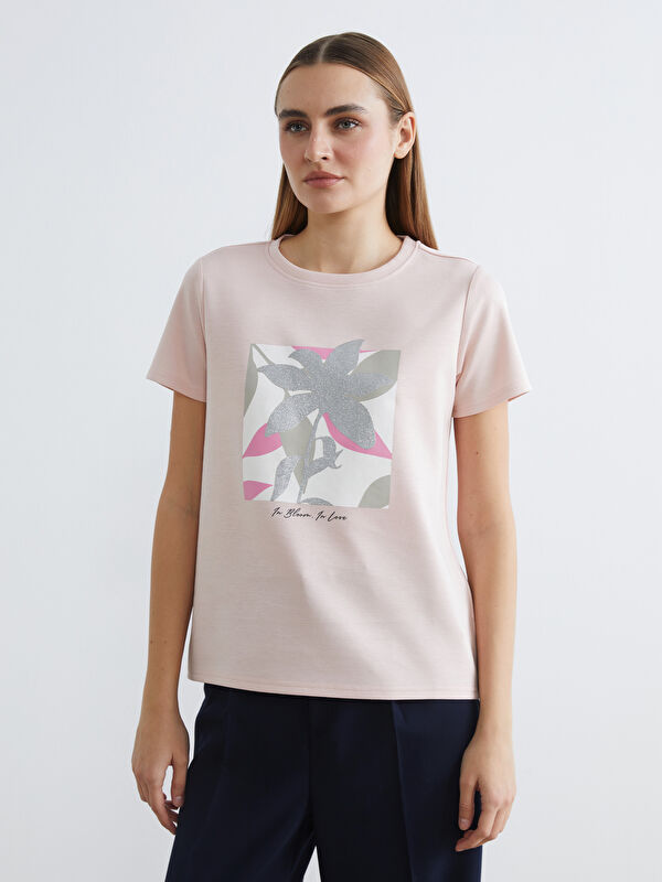 LCWAIKIKI Basic Crew Neck Printed Women's T-Shirt