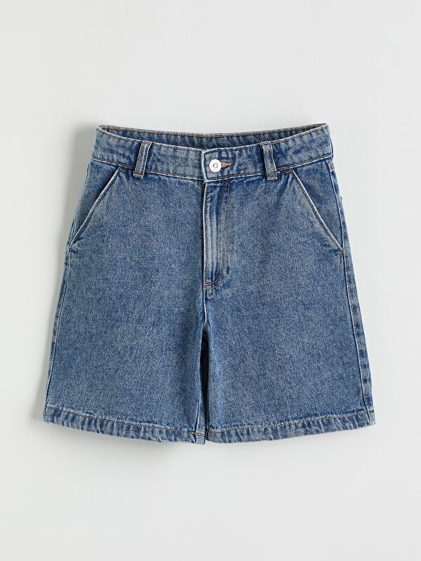 LCW Kids Basic Kız Çocuk Jean Şort
