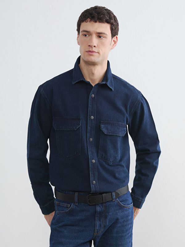 LCW Jeans Rahat Kalıp Erkek Jean Gömlek