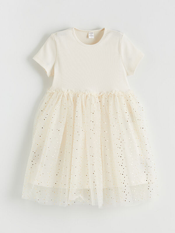 LCW Kids Crew Neck Girls' Tutu Dress