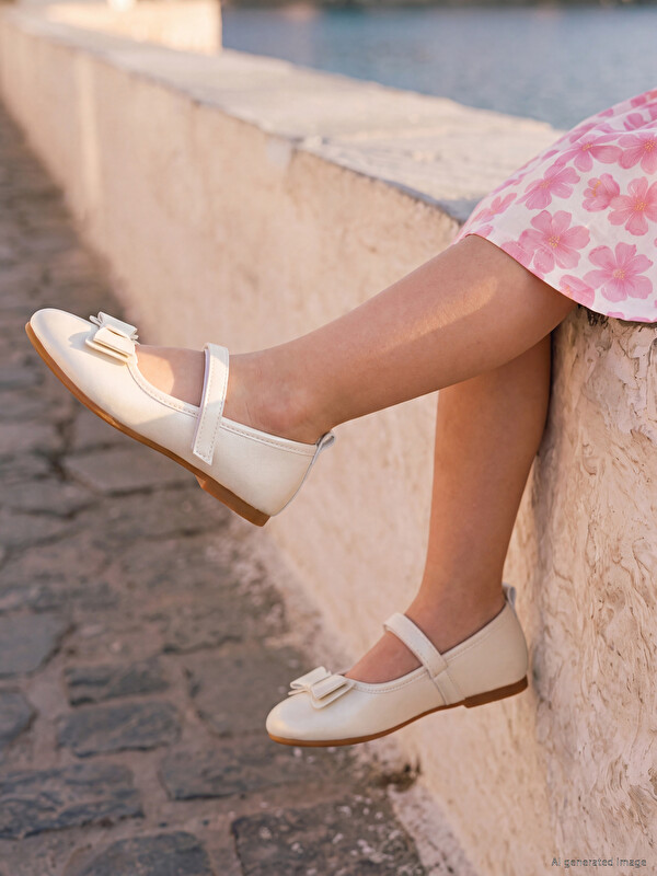 LCW STEPS Bow Detail Girl's Ballet Flats