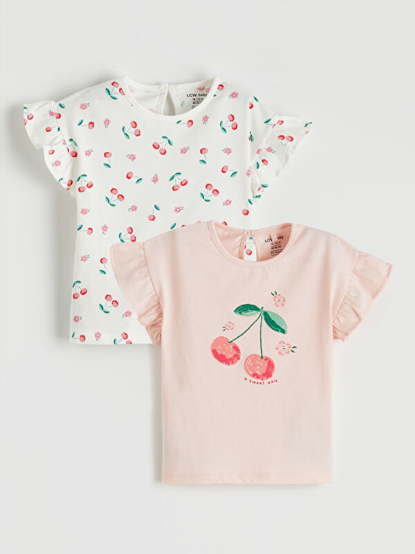 LCW baby Kız Bebek Baskılı Bluz 2'li