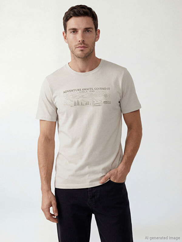 LCWAIKIKI Classic Mann GREY T-shirt