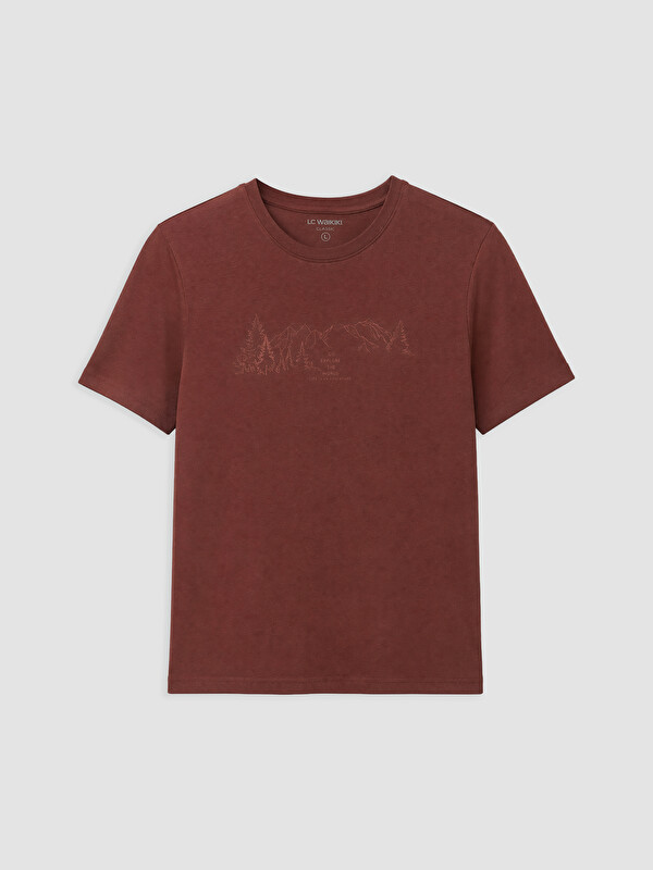 LCWAIKIKI Classic Man Brown T-Shirt