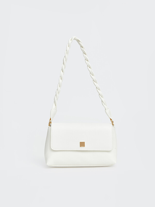 LCW ACCESSORIES Woven-Strapped Faux Leather Women's Shoulder Bag