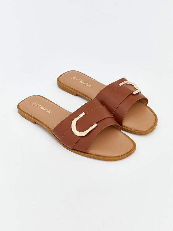 LCW STEPS Leather-look Slides for Women