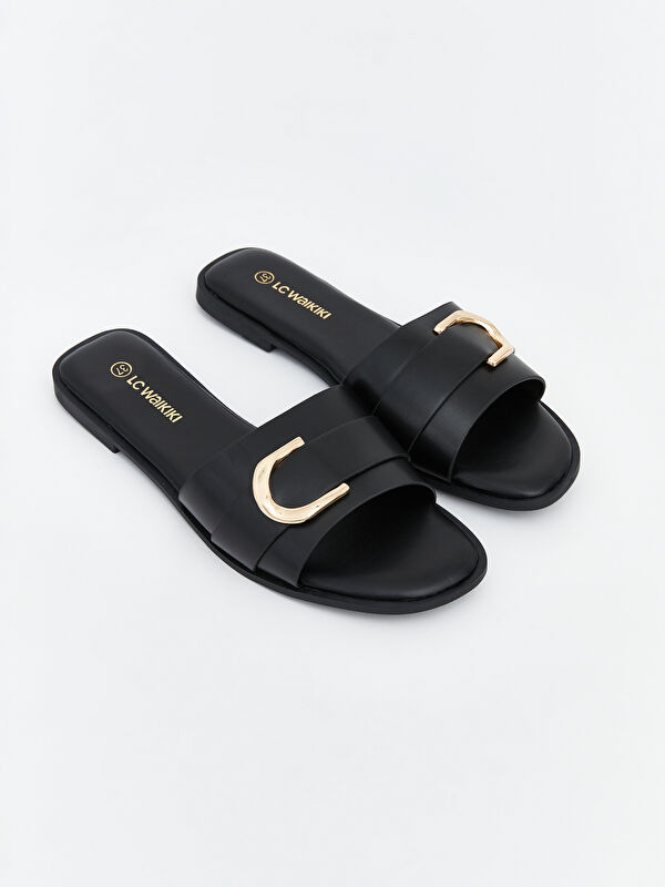 LCW STEPS Leather-Look Slides for Women