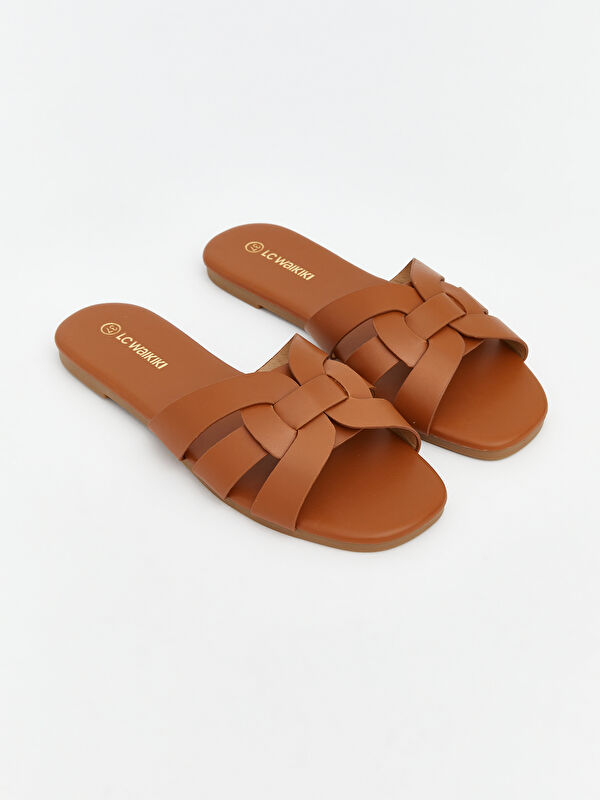 LCW STEPS Leather-Look Slides for Women