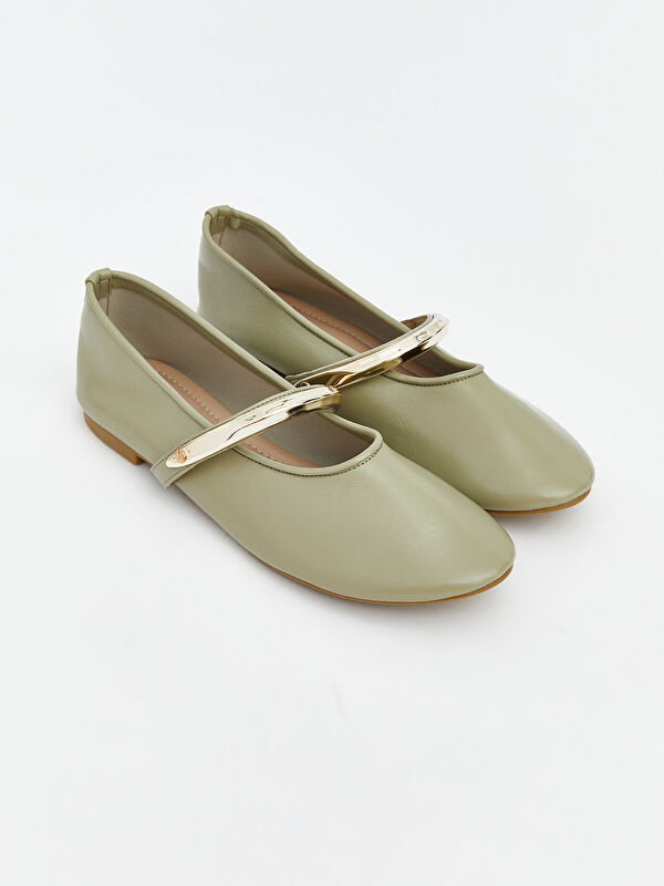 LCW STEPS Faux Leather Women's Ballet Flats