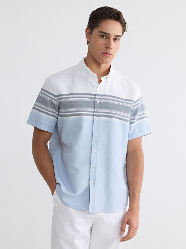 LCWAIKIKI Classic Regular Fit Armürlü Erkek Gömlek