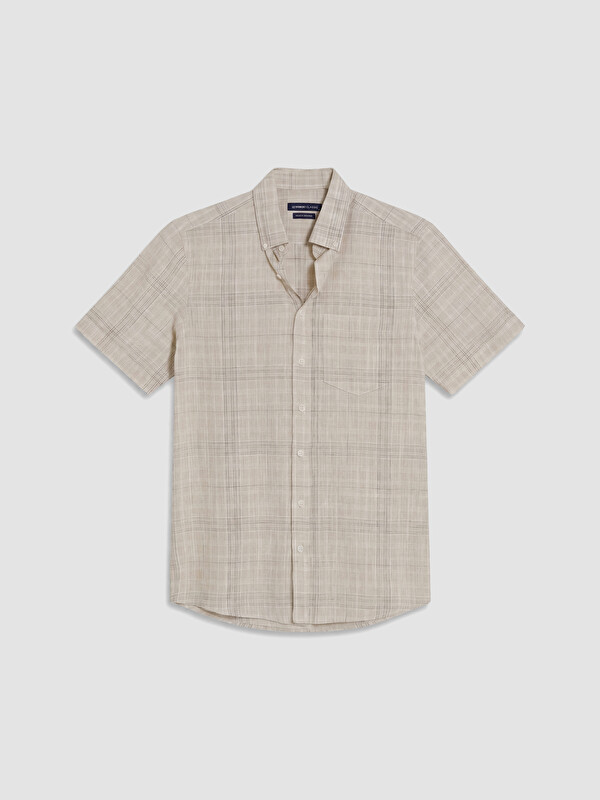 LCWAIKIKI Classic Regular Fit Ekose Poplin Erkek Gömlek