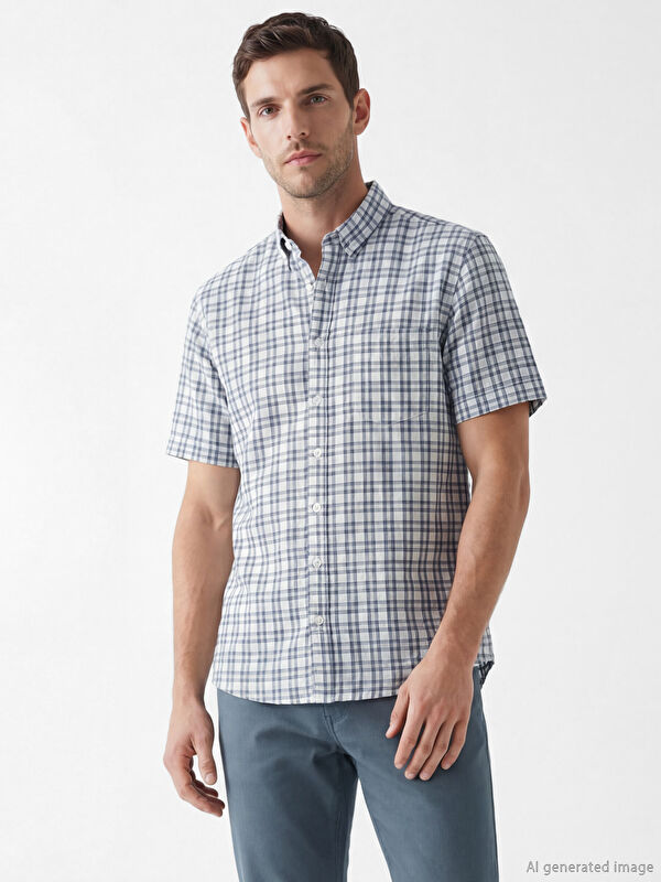 LCWAIKIKI Classic Regular Fit Ekose Erkek Gömlek