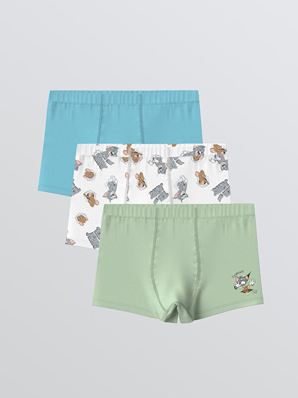 LCW Kids Tom & Jerry Baskılı Erkek Çocuk Boxer 3'lü