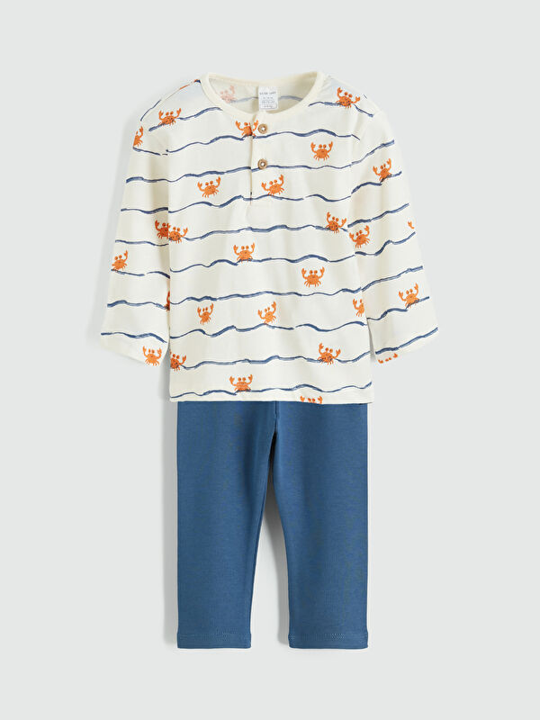 LCW baby T-shirt et pantalon de survêtement imprimés pour bébé garçon