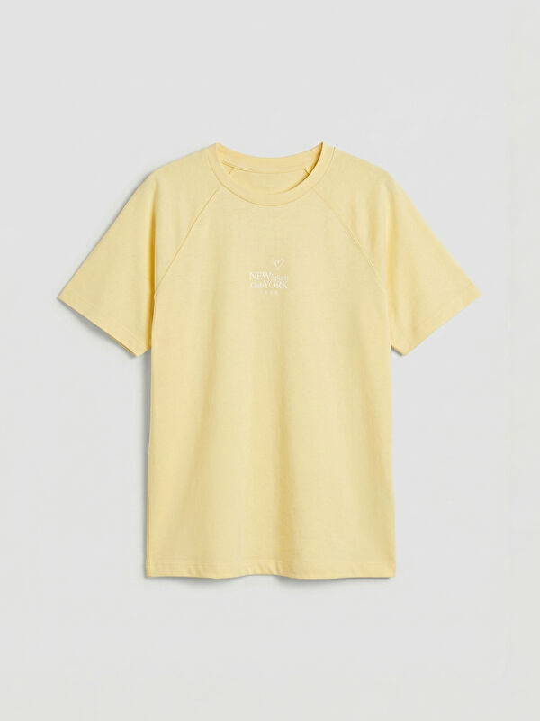 LCW Kids Crew Neck New York Printed Girls' T-Shirt
