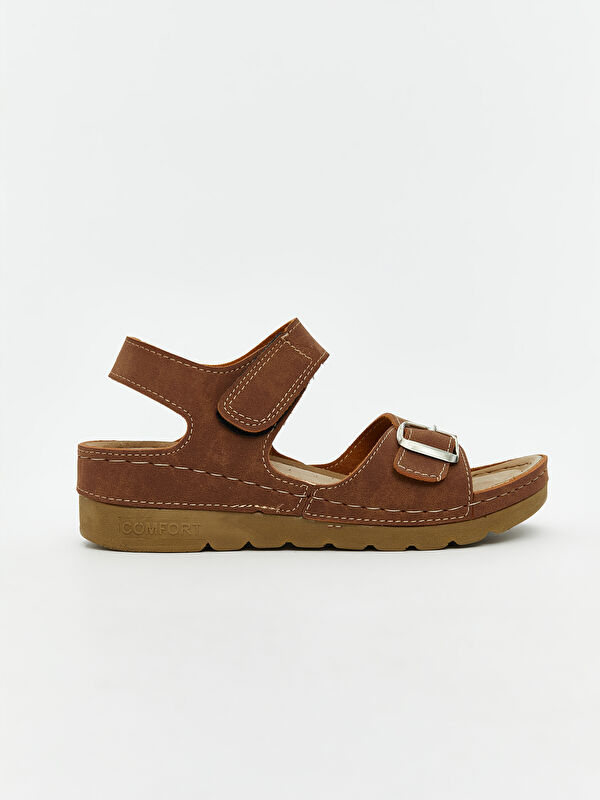 Lcw Steps Bej Lcw Steps Süet Görünümlü Kadın Sandalet