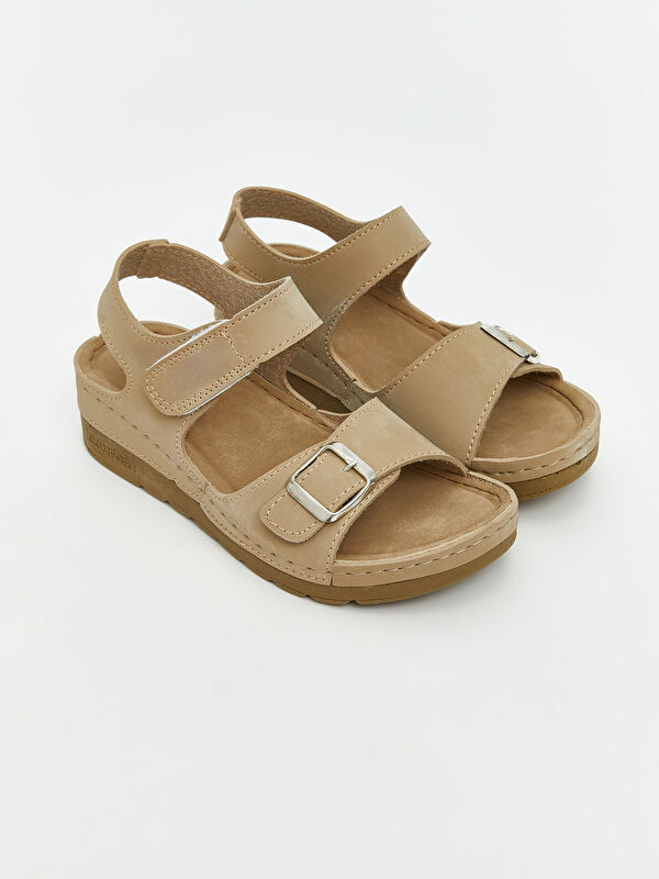 Lcw Steps Bej Lcw Steps Süet Görünümlü Kadın Sandalet