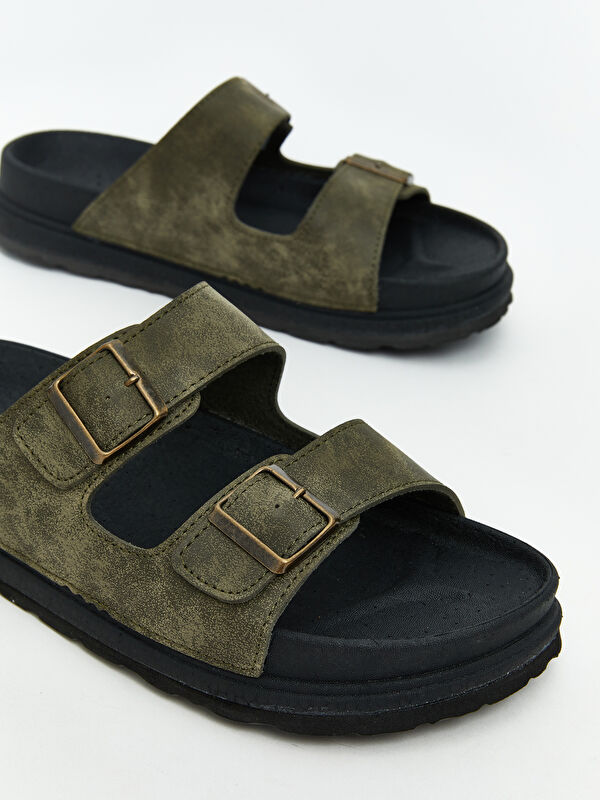 Süet Görünümlü Erkek Terlik - Görsel 4