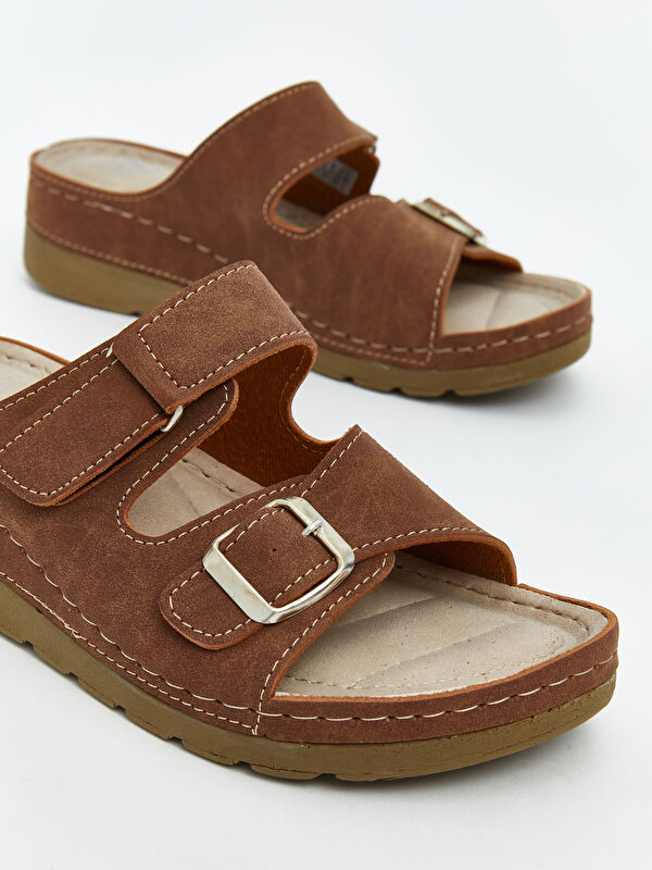 Lcw Steps Bej Lcw Steps Süet Görünümlü Kadın Terlik