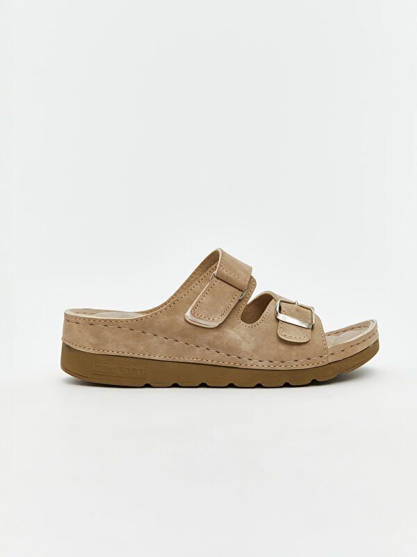 Lcw Steps Bej Lcw Steps Süet Görünümlü Kadın Terlik