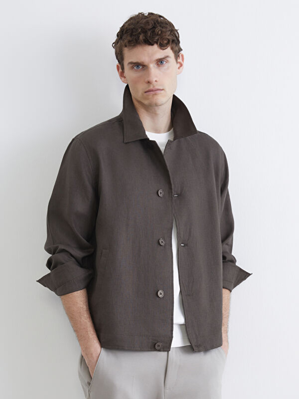 SOUTHBLUE Regular Fit %100 Linen Men's Jacket