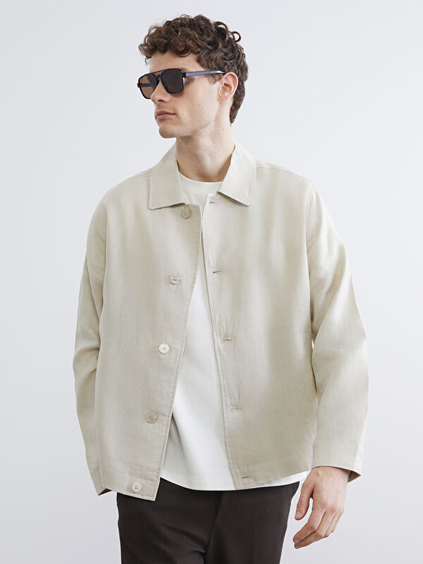 SOUTHBLUE Regular Fit %100 Linen Men's Jacket