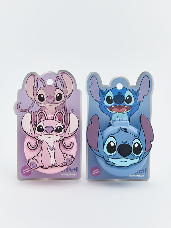 LCW JOY Stitch Figürlü Kız Çocuk Taşınabilir Tarak ve Ayna