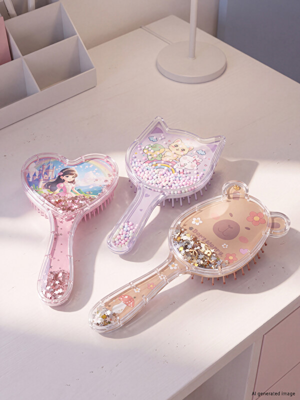 LCW JOY Printed Hairbrush for Girls
